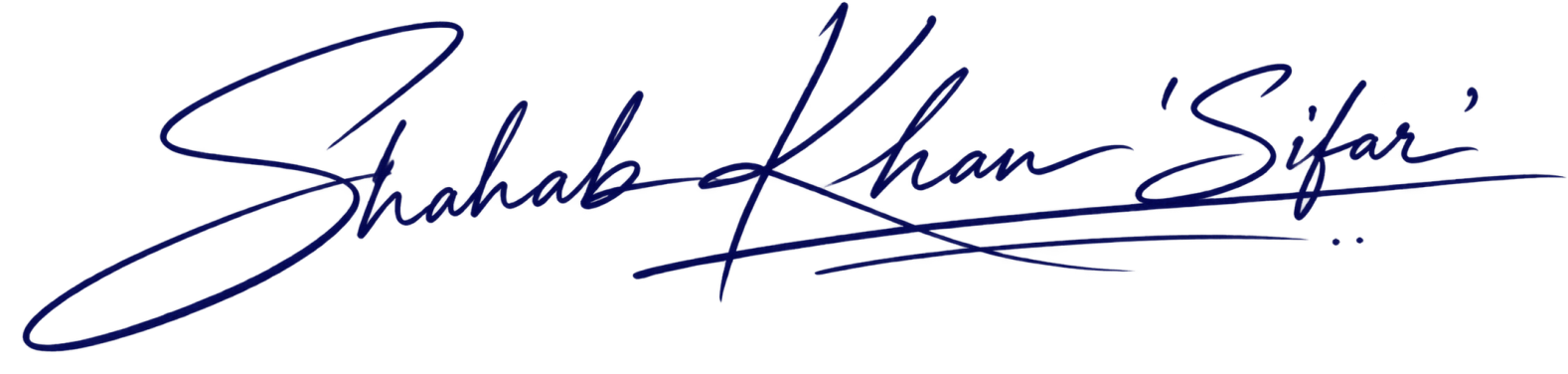 Shahab Khan signature